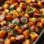 Sausage and Sweet Potatoes with Honey Garlic Sauce Recipe