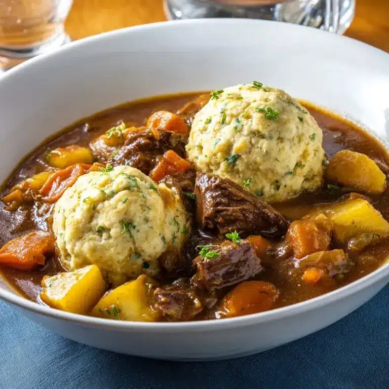 Tasty Beef Stew and Dumplings Recipe