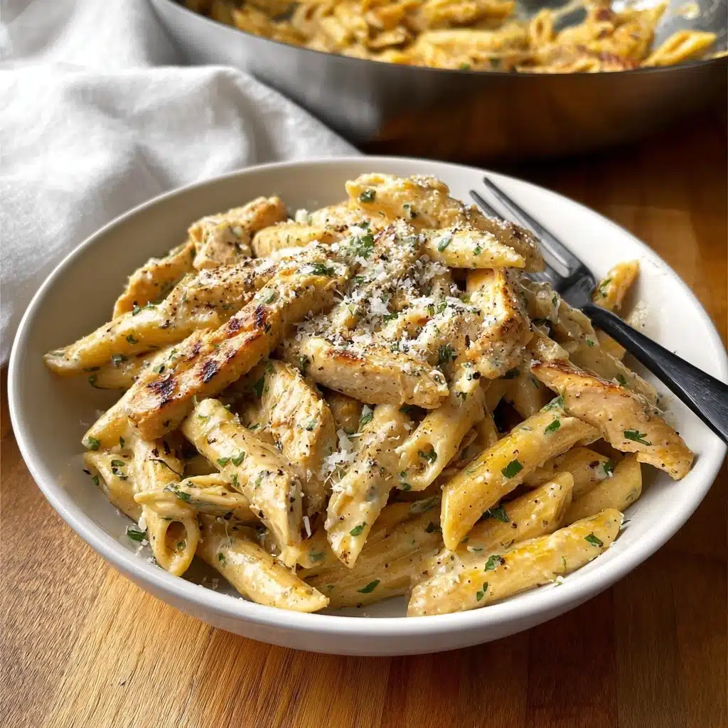 Healthy Garlic Parmesan Chicken Pasta Recipe - Recipe Image