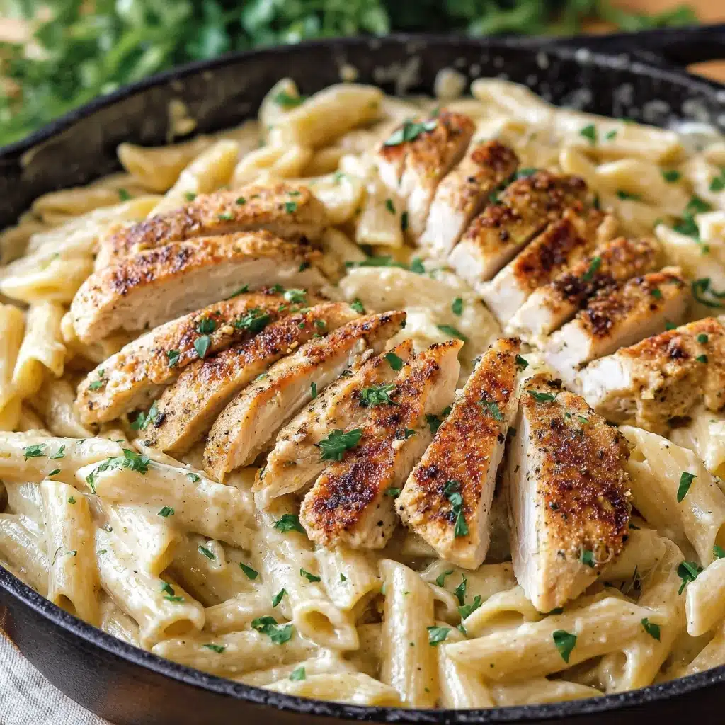 Healthy Garlic Parmesan Chicken Pasta Recipe - Recipe Image