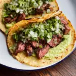 Grilled Steak Tacos with Avocado Salsa Recipe