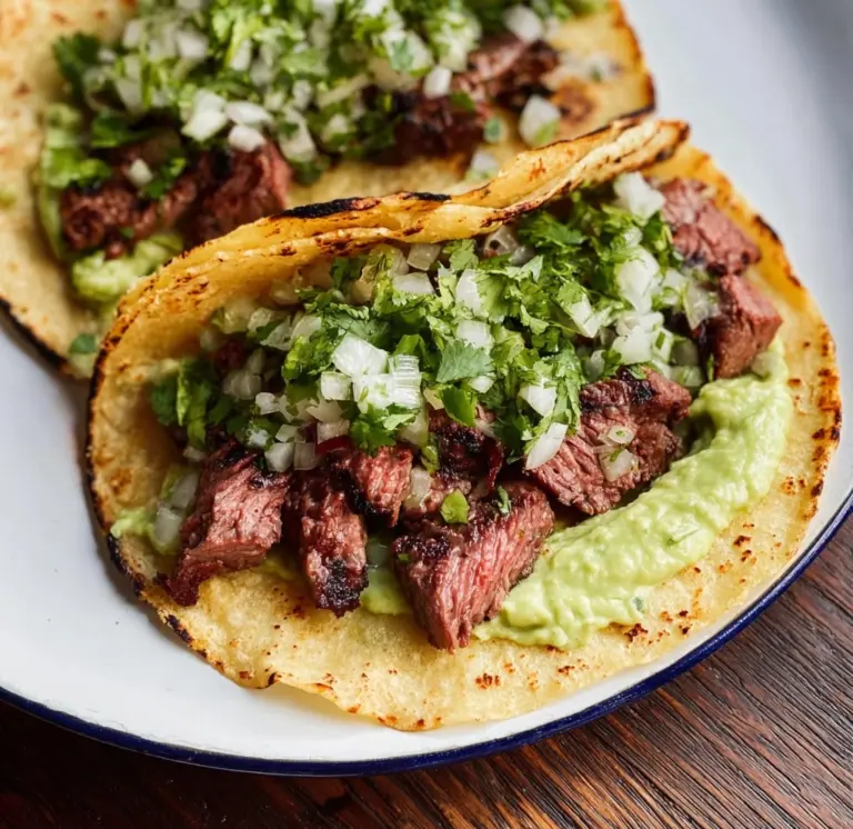 Grilled Steak Tacos with Avocado Salsa Recipe