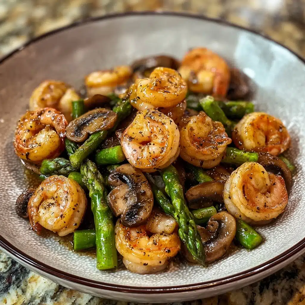 Shrimp and Asparagus Stir-Fry with Mushrooms Recipe - Recipe Image