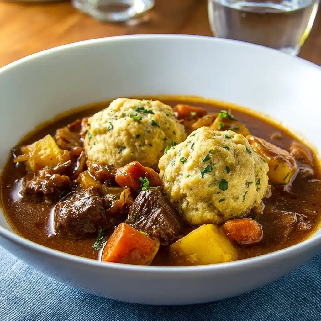 Tasty Beef Stew and Dumplings Recipe - Recipe Image