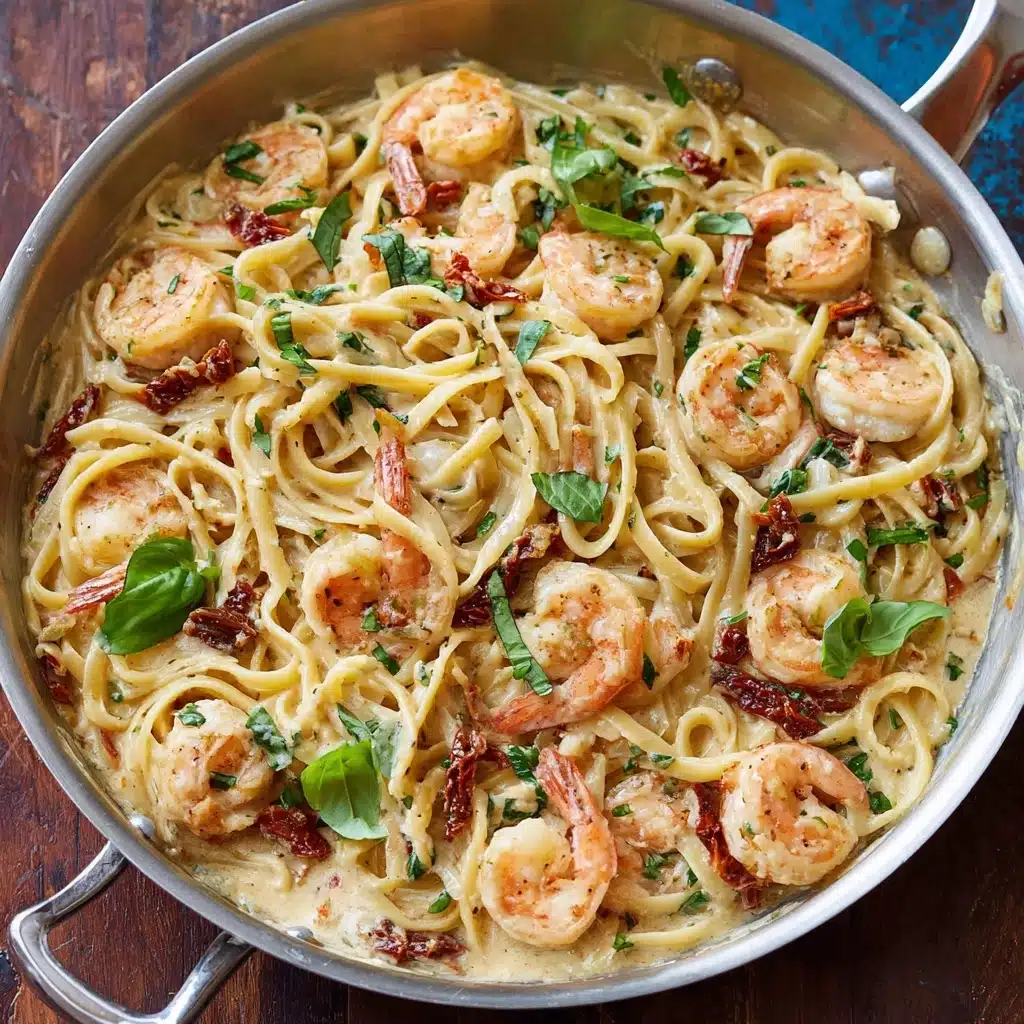 Creamy Tuscan Shrimp Linguine Recipe - Recipe Image