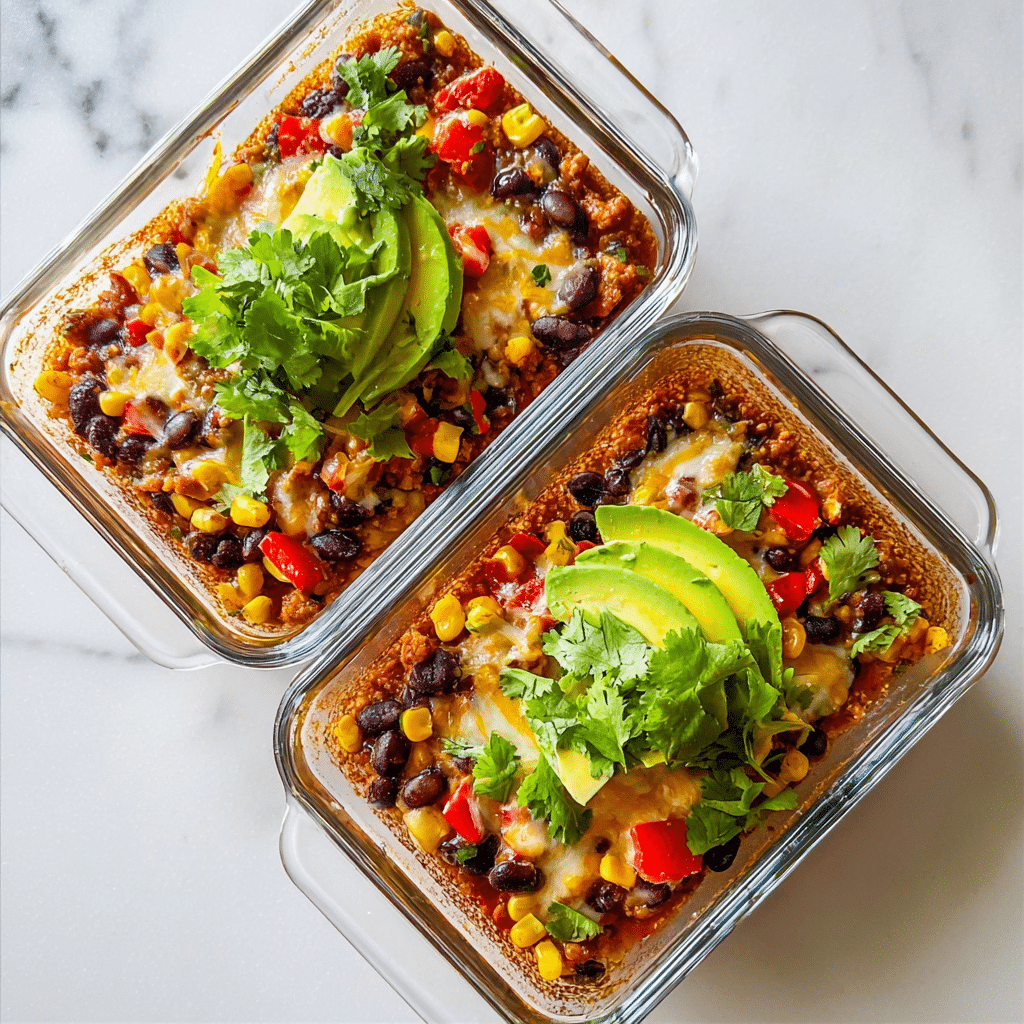 High-Protein Chicken Cottage Cheese Enchilada Bowls Recipe - Recipe Image