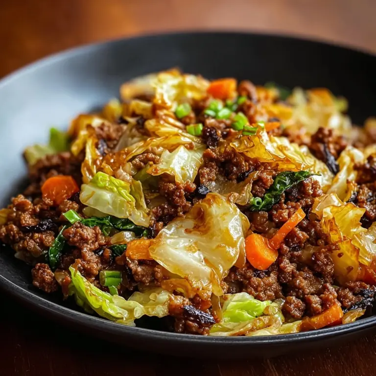 Chinese Ground Beef and Cabbage Stir-Fry Recipe