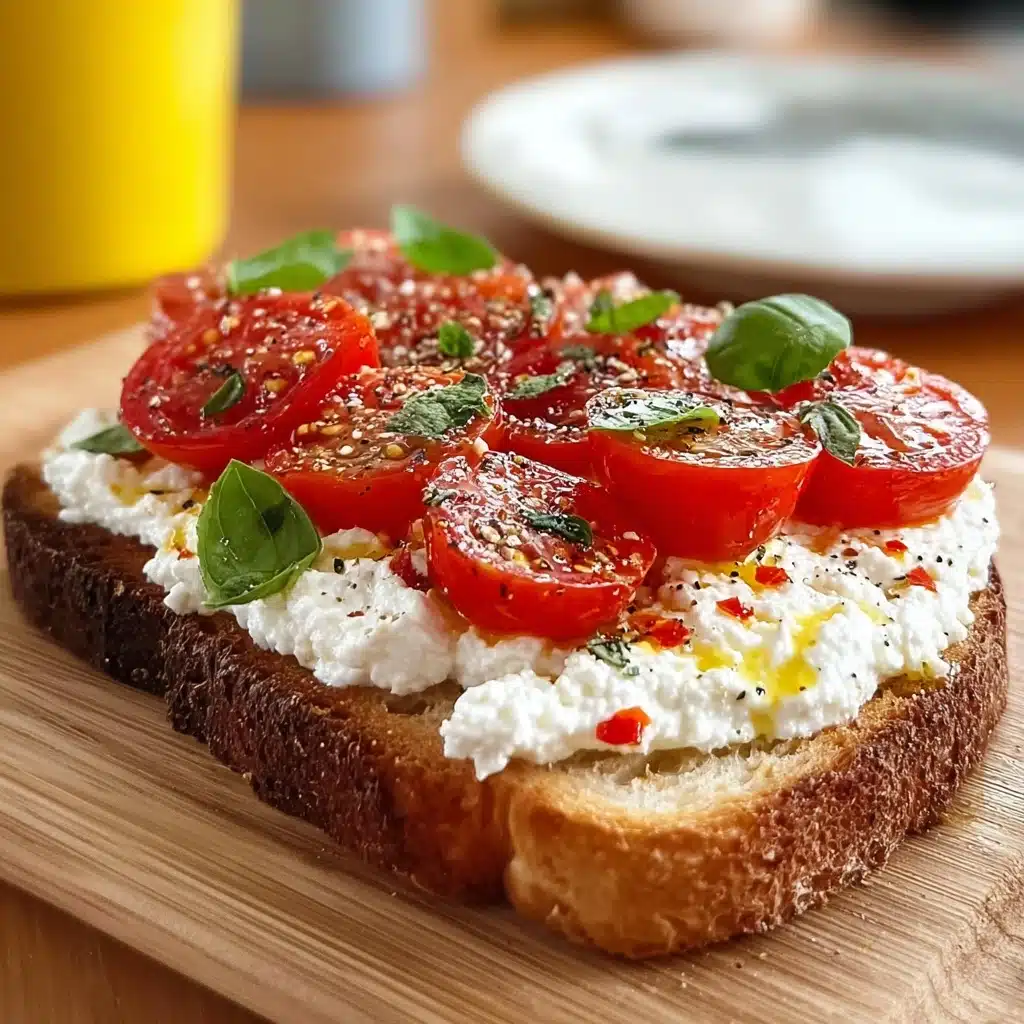 Tomato and Cottage Cheese Toast Recipe - Recipe Image