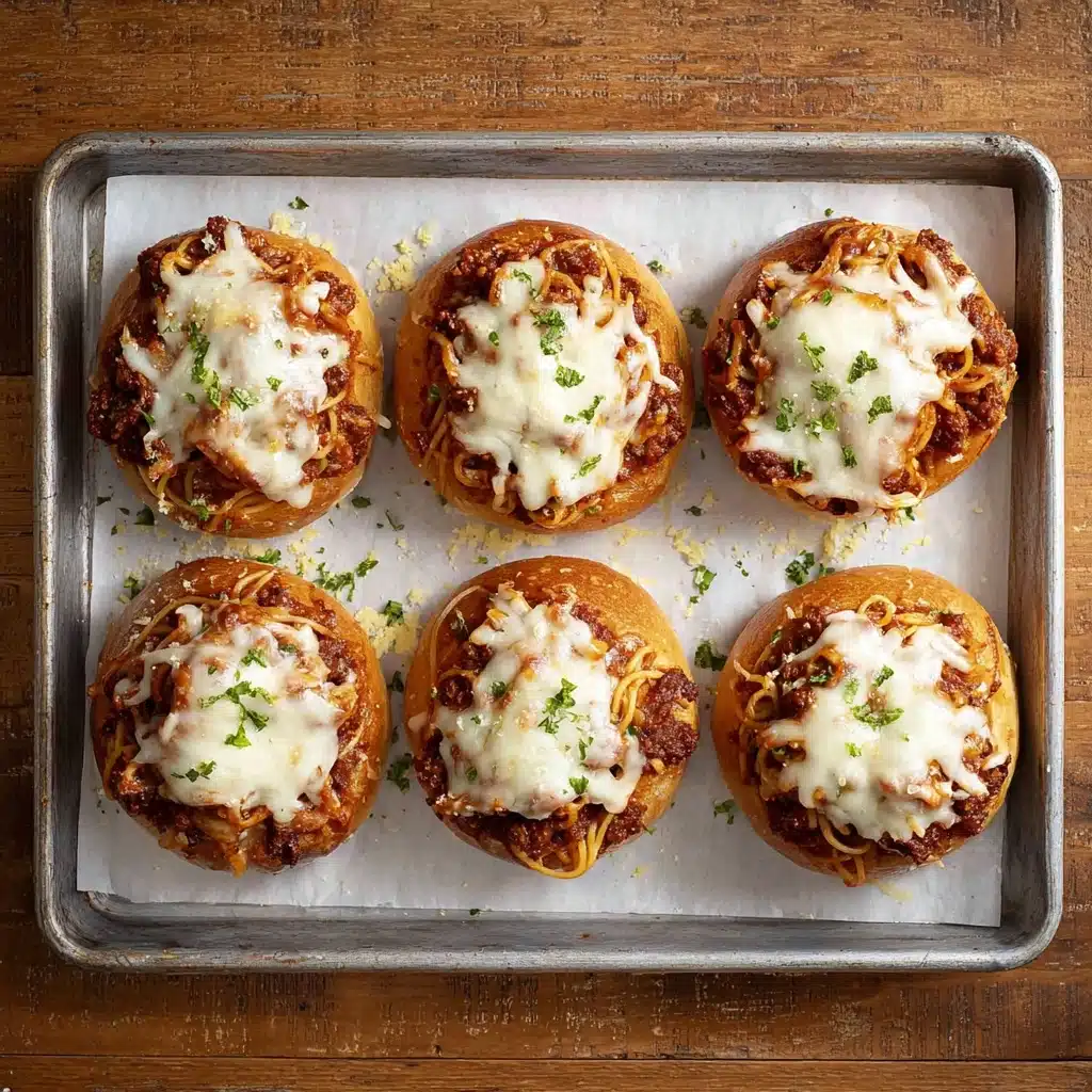 Spaghetti Garlic Bread Bowls Recipe - Recipe Image