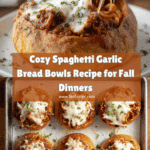Spaghetti Garlic Bread Bowls Recipe