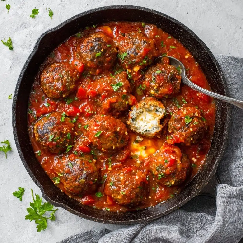 Mozzarella Stuffed Meatballs Recipe - Recipe Image
