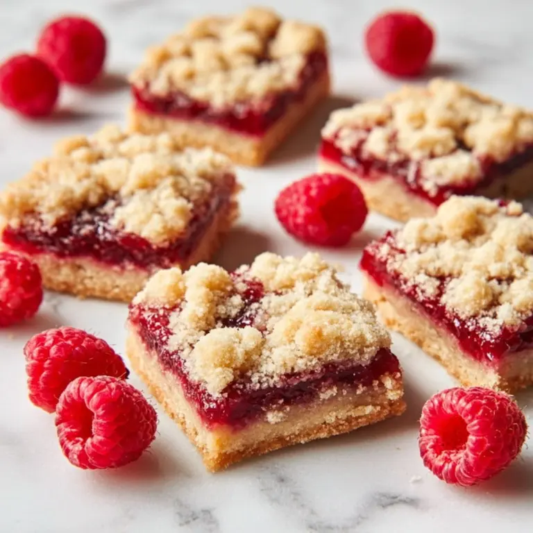 Five Ingredient Raspberry Shortbread Bars Recipe