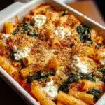Baked Rigatoni with Spinach and Ricotta Recipe