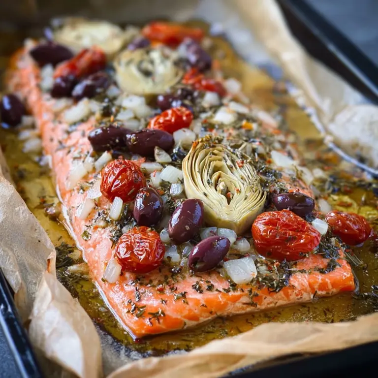 Light Mediterranean Salmon Recipe in Parchment Recipe