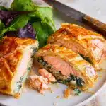 Spinach and Cheese Stuffed Salmon Wellington Recipe
