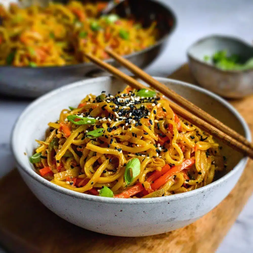 Easy Vegan Peanut Noodles Recipe - Recipe Image