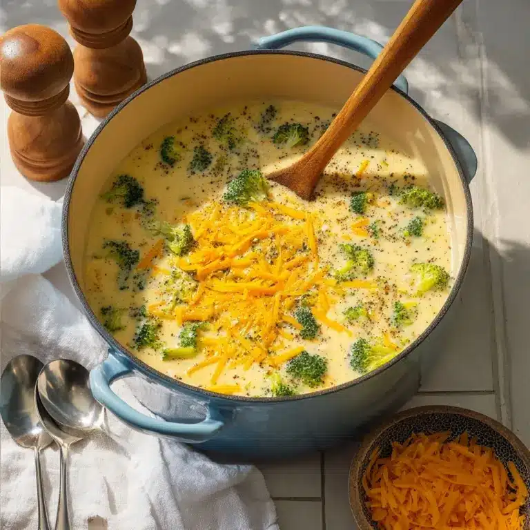 High Protein Broccoli Cheddar Soup Recipe
