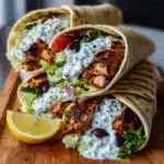 Mediterranean Chicken Gyros with Creamy Feta Tzatziki Recipe