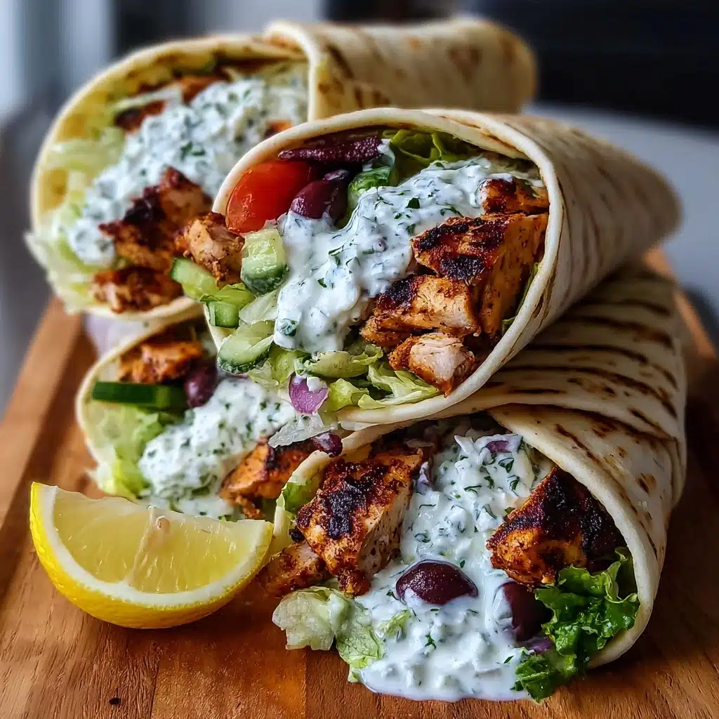 Mediterranean Chicken Gyros with Creamy Feta Tzatziki Recipe - Recipe Image