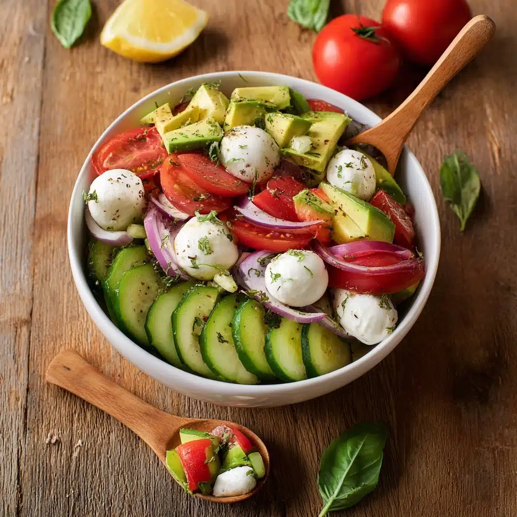 Easy Cucumber Mozzarella Salad Recipe - Recipe Image
