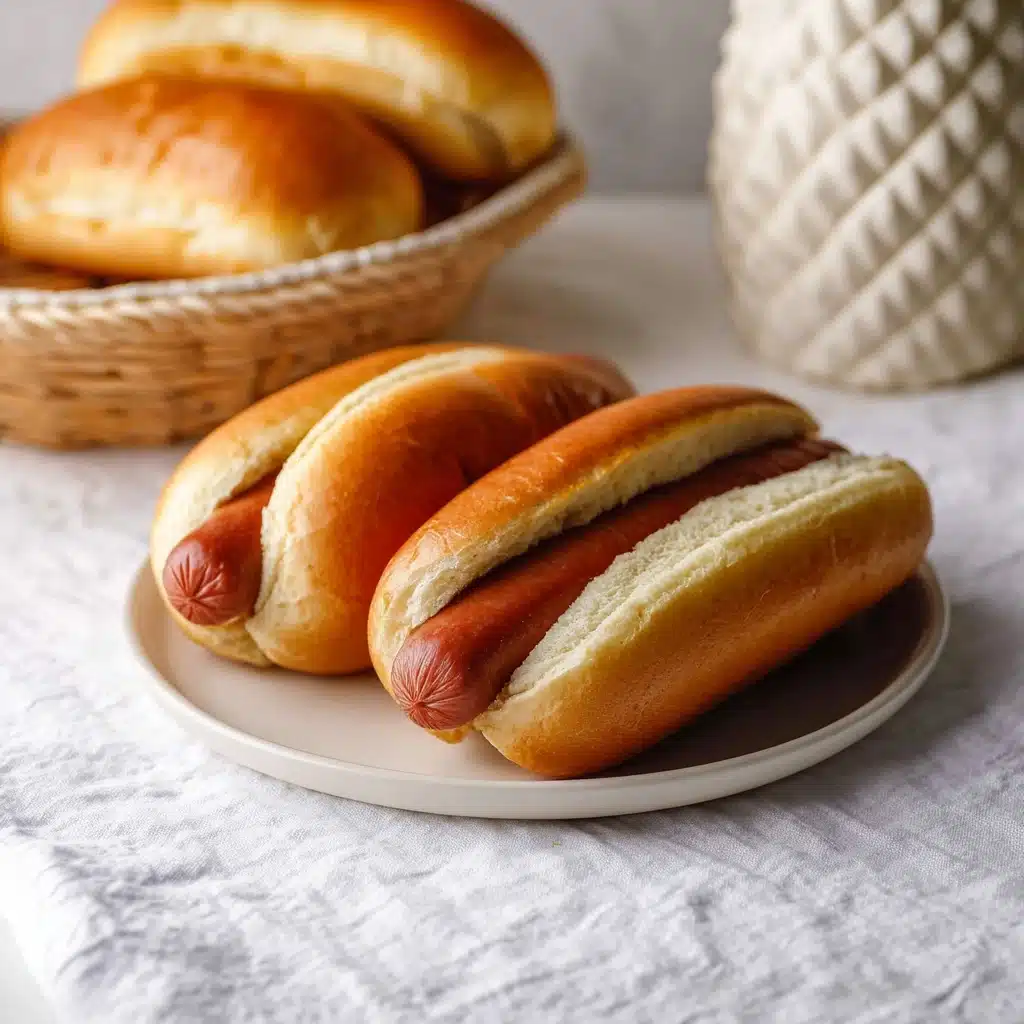 Hour Hot Dog Buns, Homemade Hot Dog Buns Recipe - Recipe Image