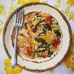 One-Pot Healthy Mediterranean Chicken with Orzo Recipe