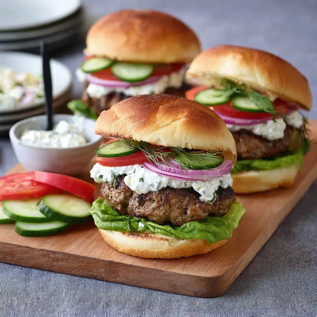 Greek Burgers Recipe - Recipe Image