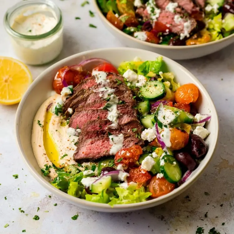 Delicious Mediterranean Steak Bowls Recipe