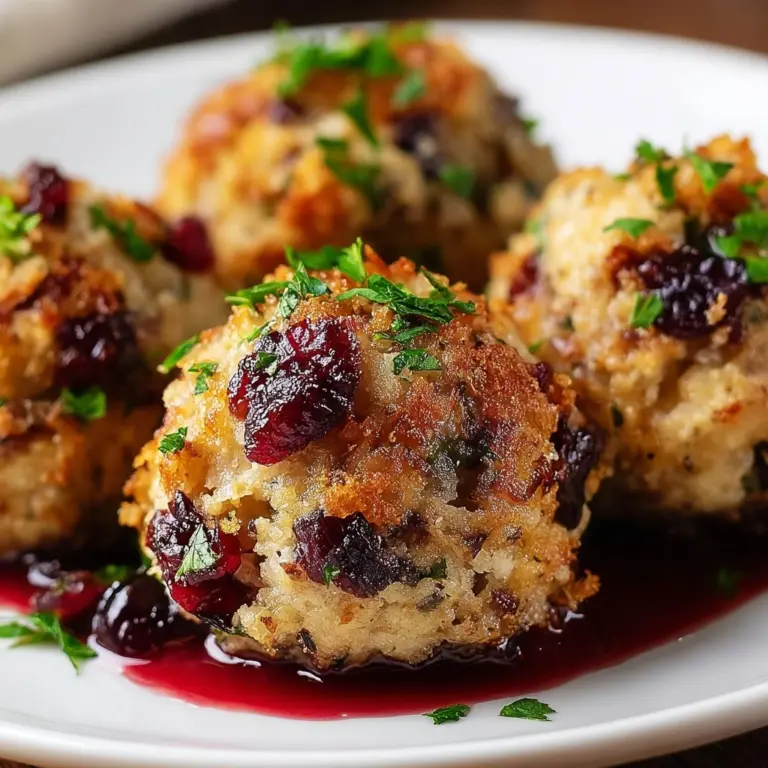 Cranberry Turkey Stuffing Balls Recipe