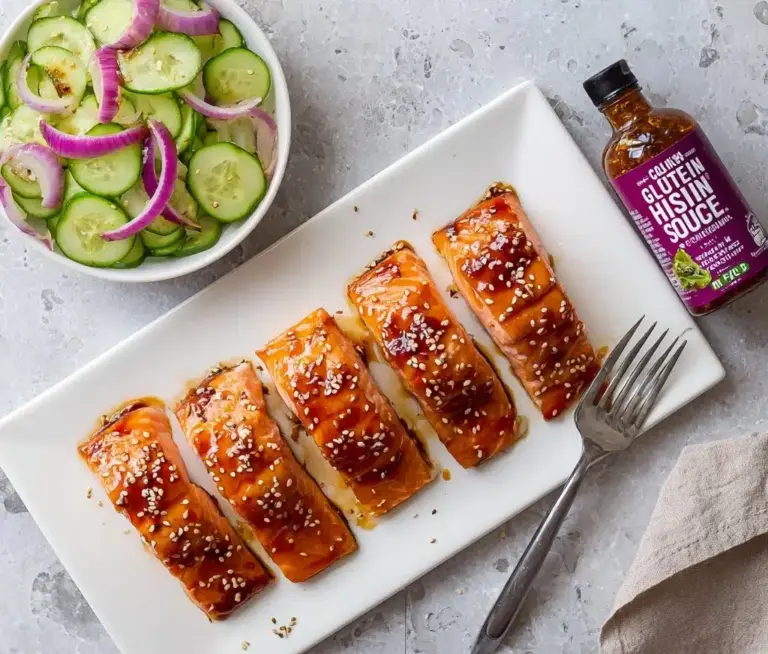 Sticky Hoisin Salmon with Cucumber Vinegar Recipe