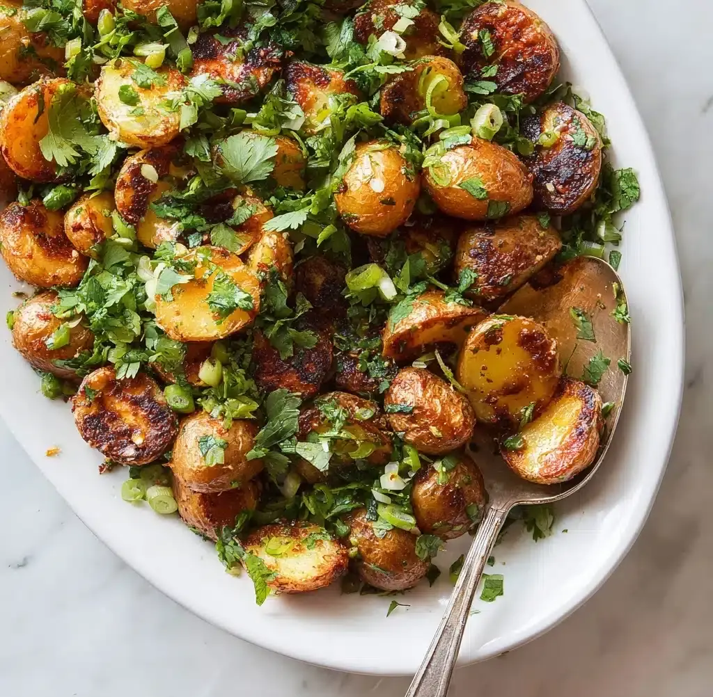 Crispy Potatoes with Garlic Butter and Herbs Recipe