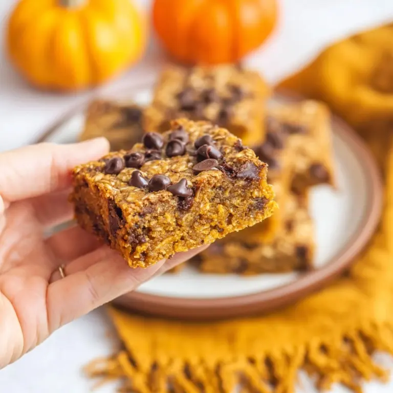 Healthy Pumpkin Oatmeal Bars Recipe
