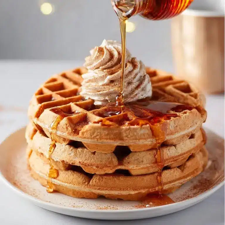 Cinnamon Waffles with Cinnamon Whipped Cream Recipe