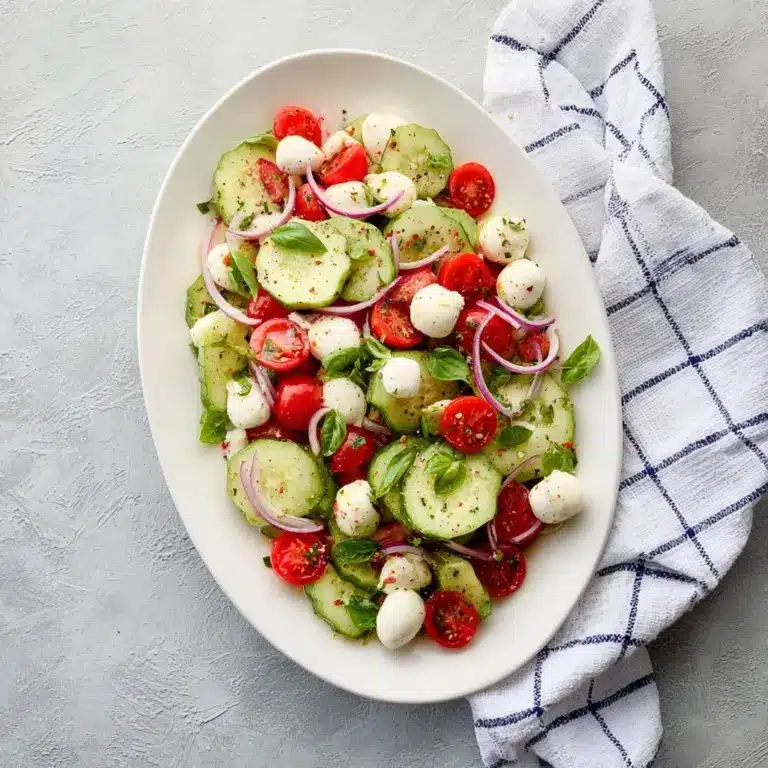 Easy Cucumber Mozzarella Salad Recipe