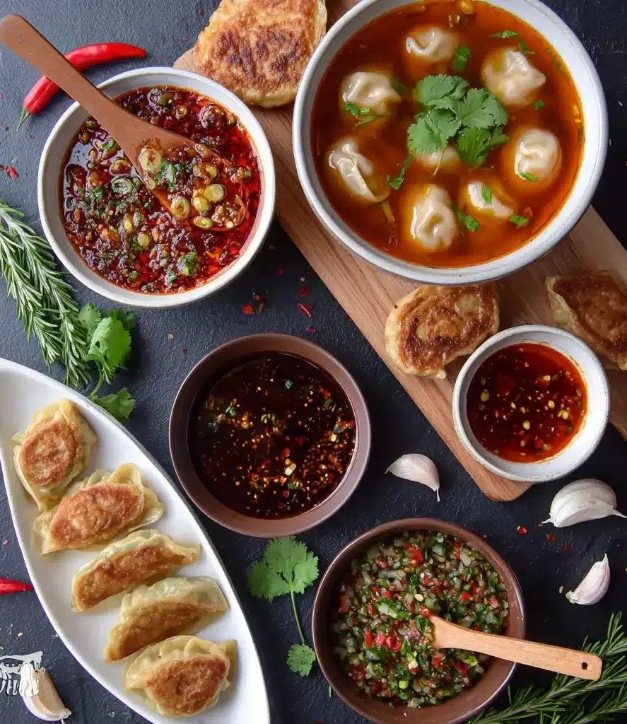 Steamed Dumplings with The Best Dipping Sauce Recipe