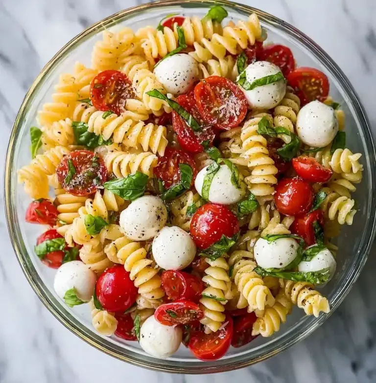 Creamy Caprese Pasta Salad Recipe