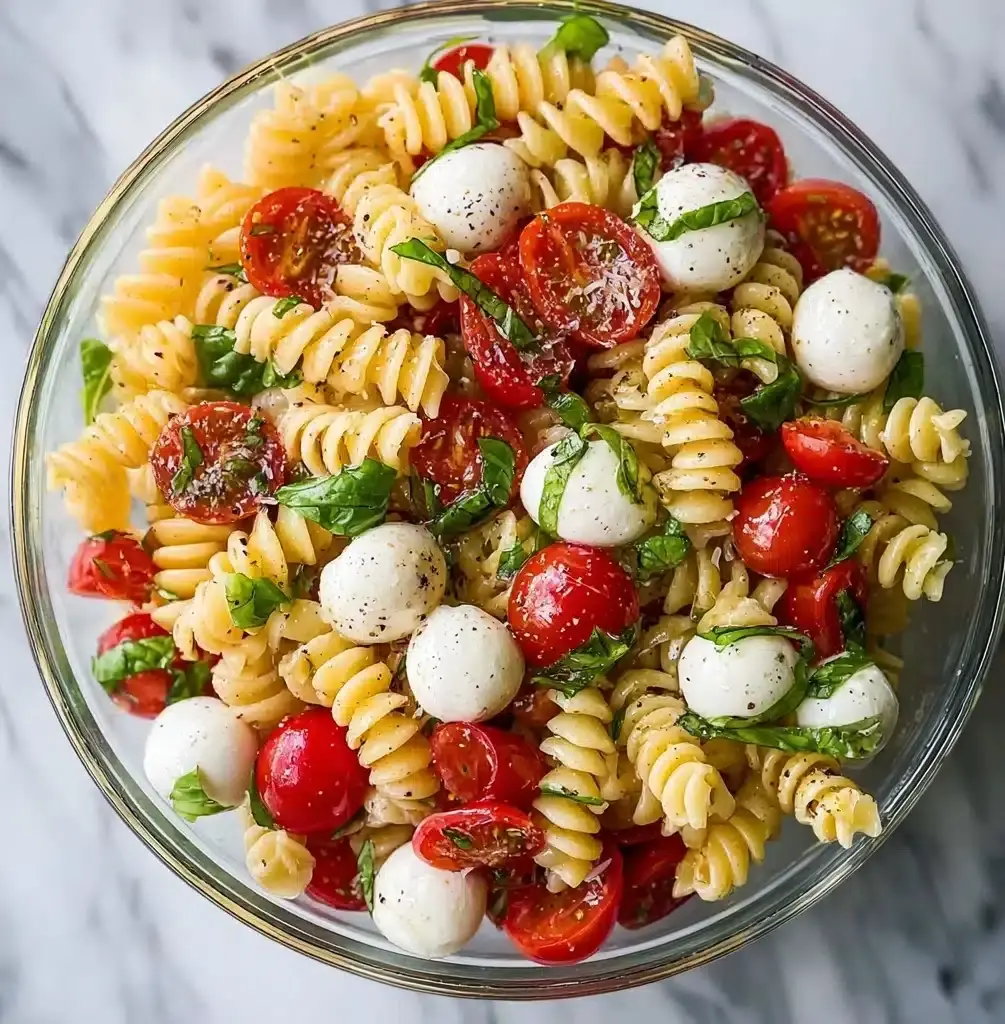Creamy Caprese Pasta Salad Recipe