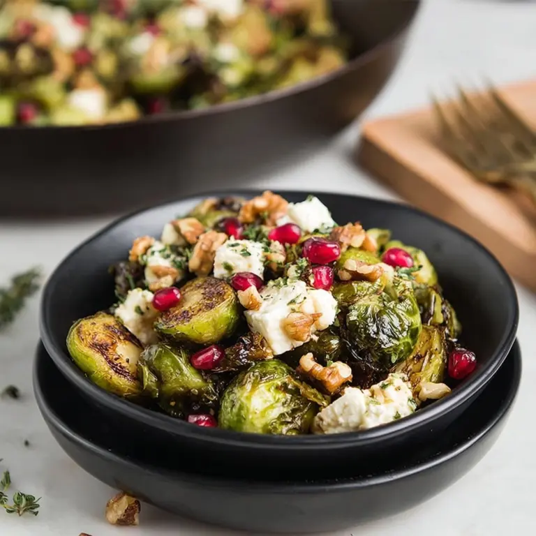 Pomegranate Pancetta Feta Brussels Sprouts Recipe