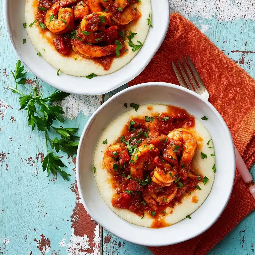Shrimp & Goat Cheese Grits with Roasted Red Pepper Sauce Recipe
 - Recipe Image