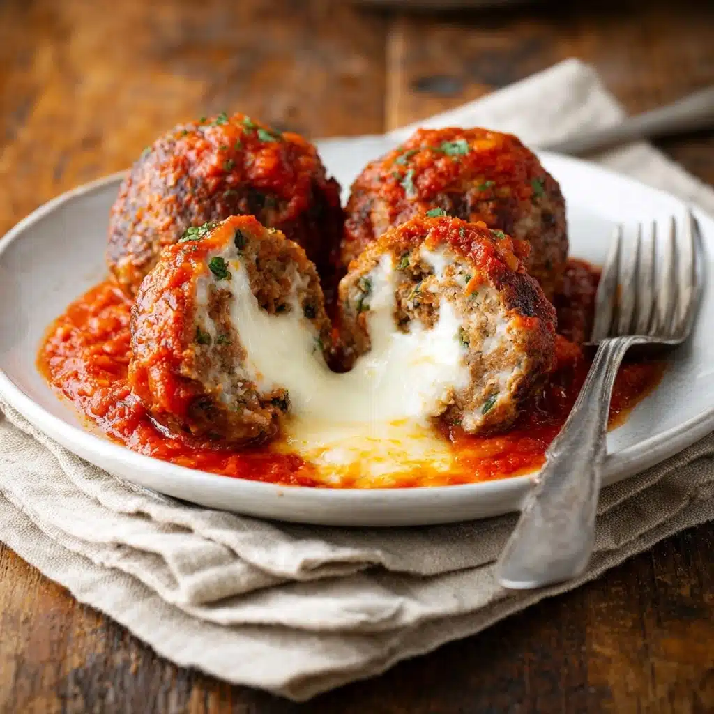 Mozzarella Stuffed Meatballs Recipe - Recipe Image