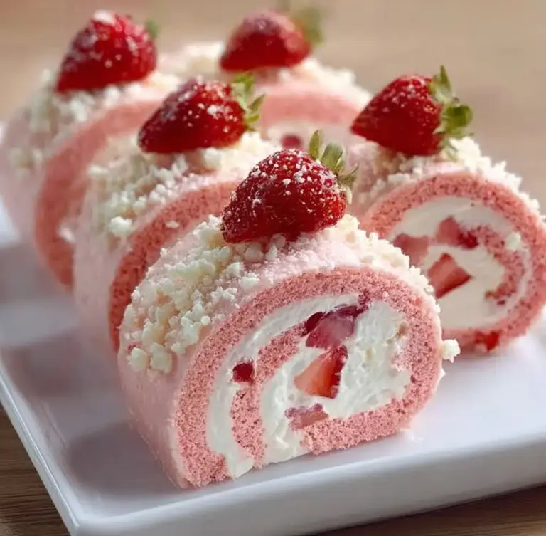 Strawberry Shortcake Cheesecake Dessert Sushi Rolls Recipe