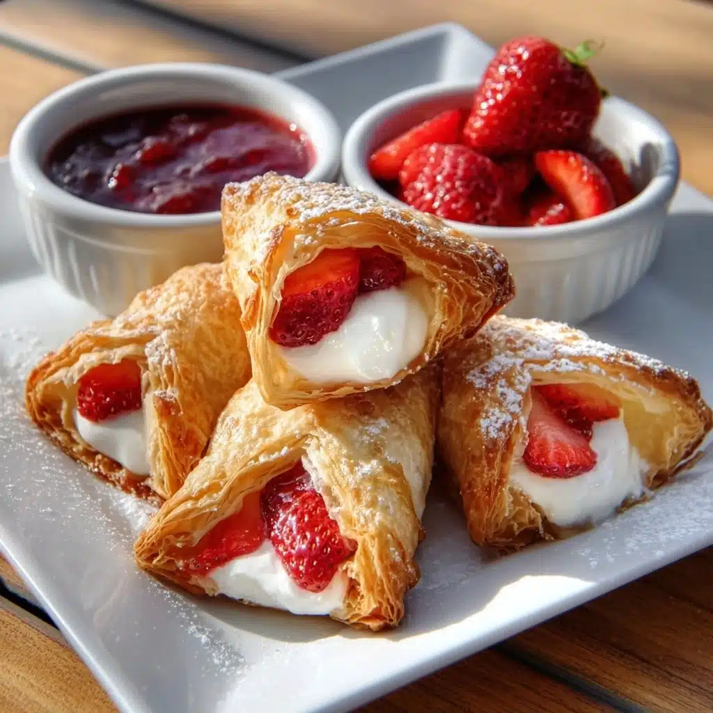 Deep-Fried Strawberry Cheesecake Wonton Bites Recipe - Recipe Image