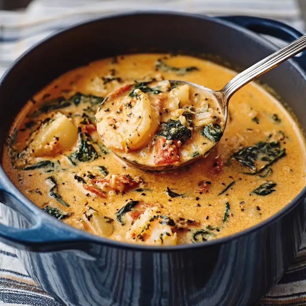 Creamy Marry Me Tuscan Chicken Soup Recipe - Recipe Image