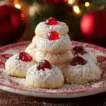 Christmas Maraschino Cherry Shortbread Cookies Recipe