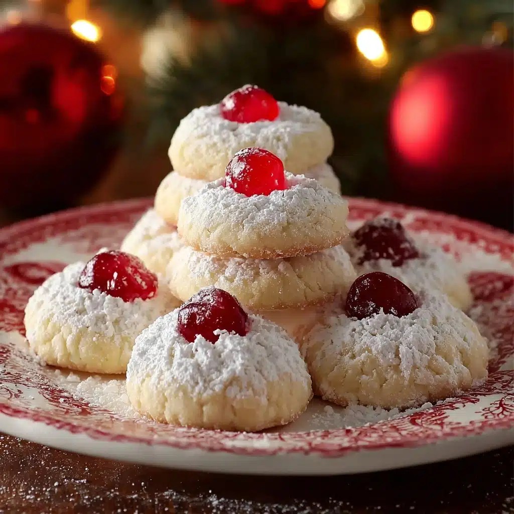 Christmas Maraschino Cherry Shortbread Cookies Recipe - Recipe Image