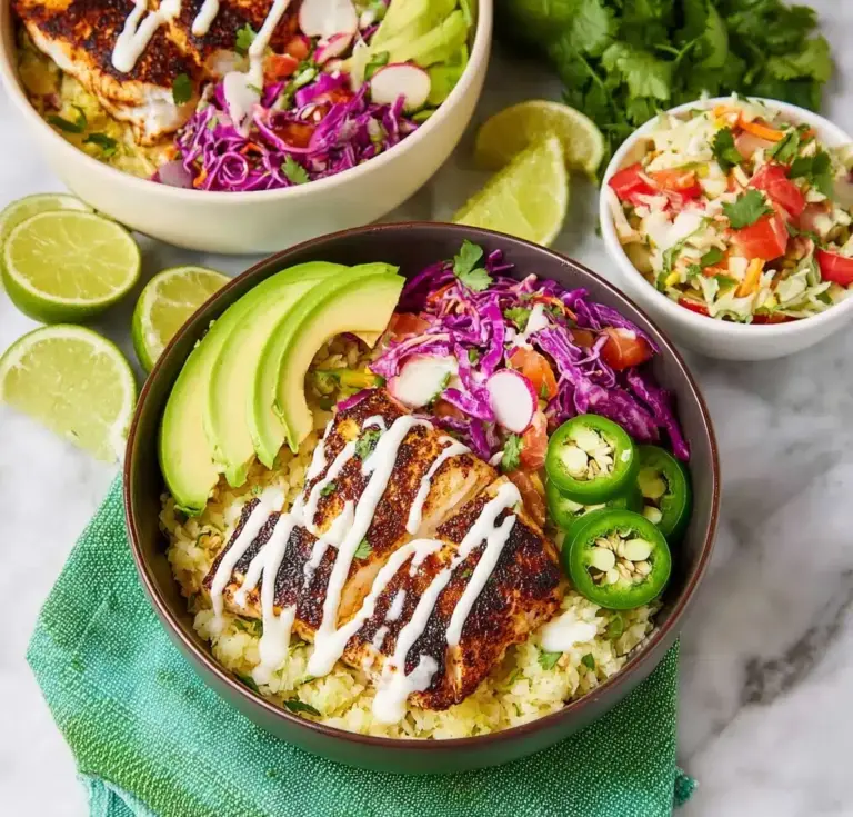 Low Carb Fish Taco Bowls Recipe