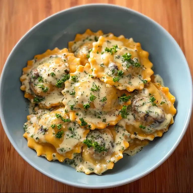 Easy Butternut Squash Ravioli with Maple Cream Sauce Recipe