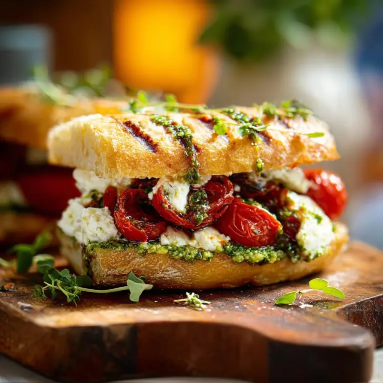 Burrata Caprese Sandwich with Cherry Tomato Confit Recipe
