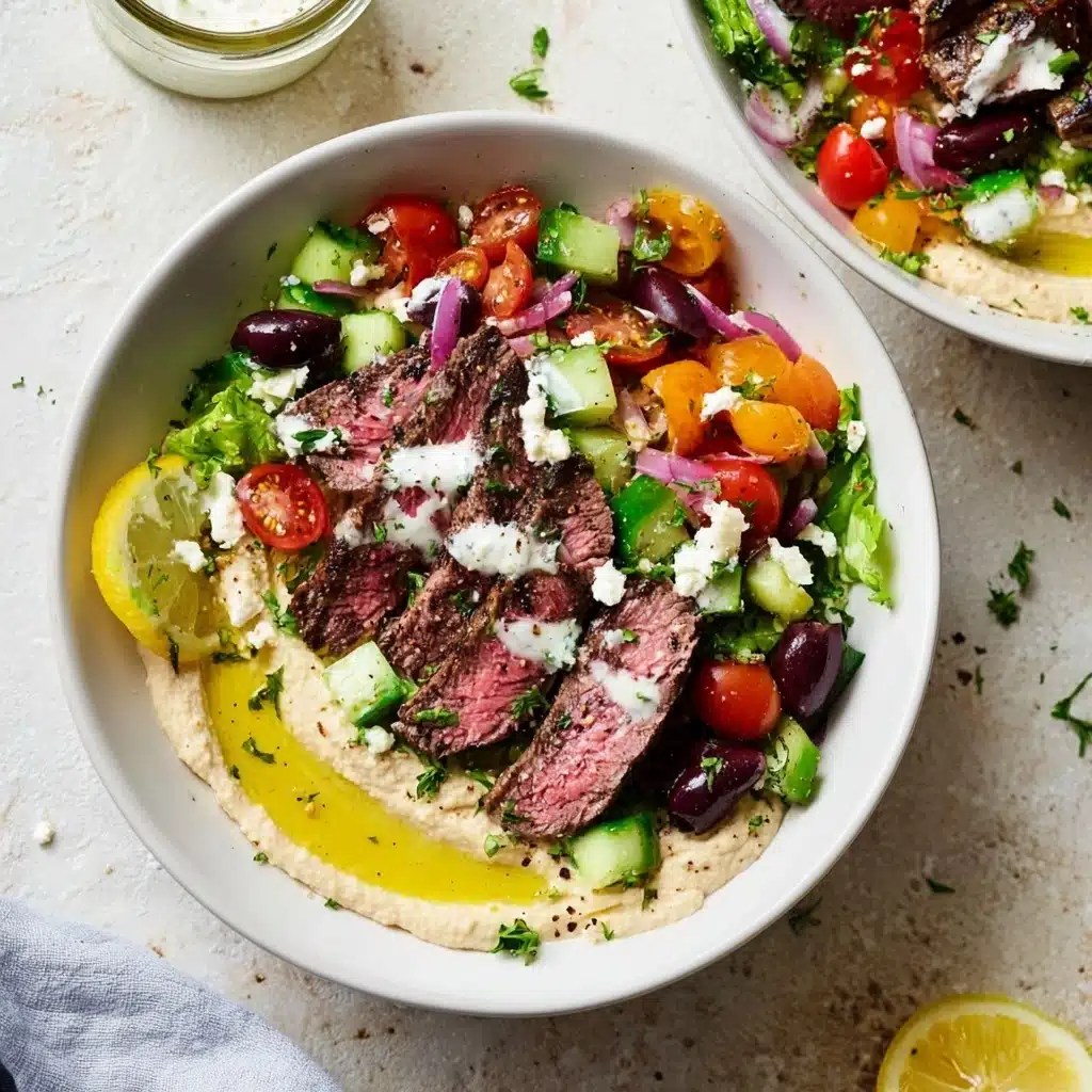 Delicious Mediterranean Steak Bowls Recipe - Recipe Image