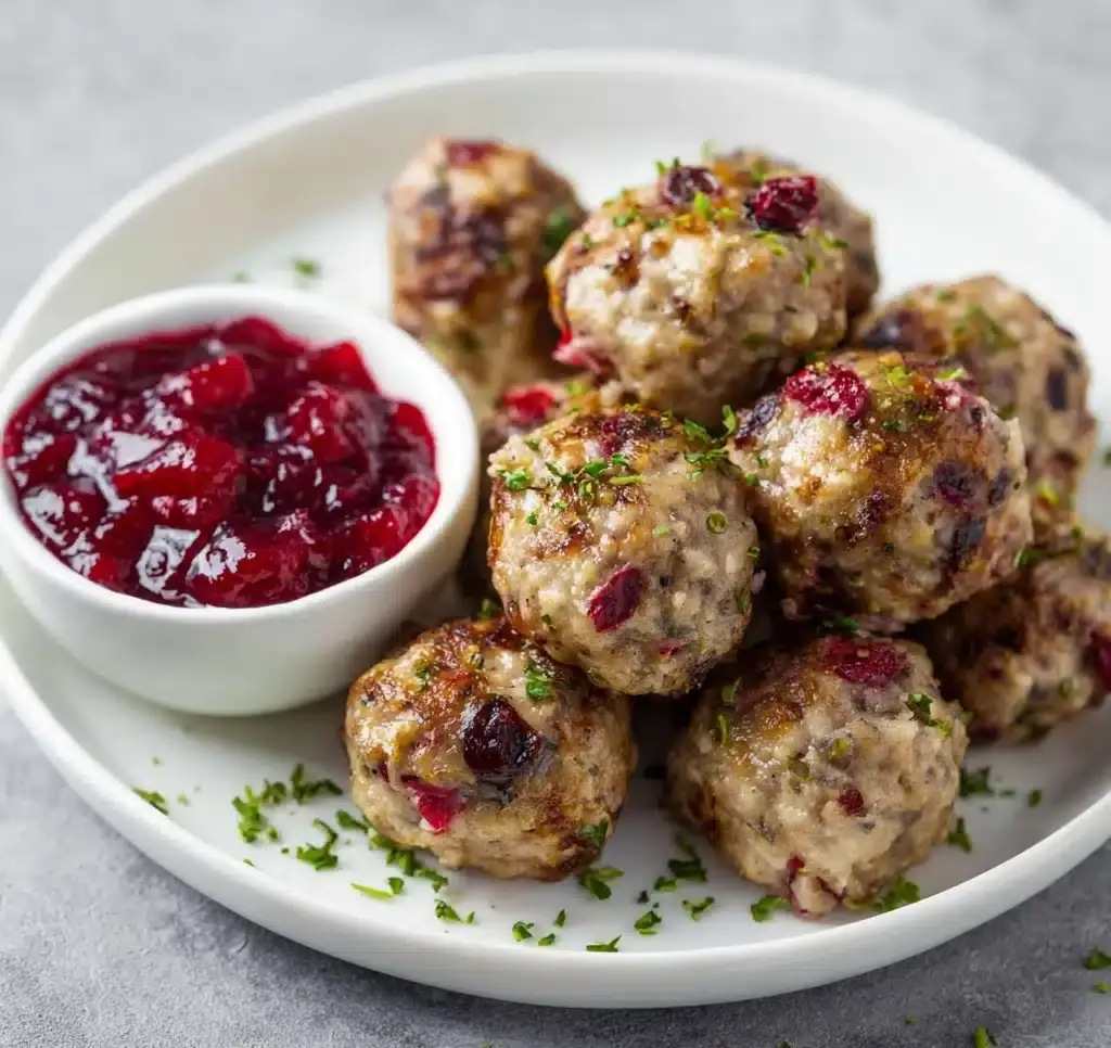 Cranberry Turkey Stuffing Balls Recipe